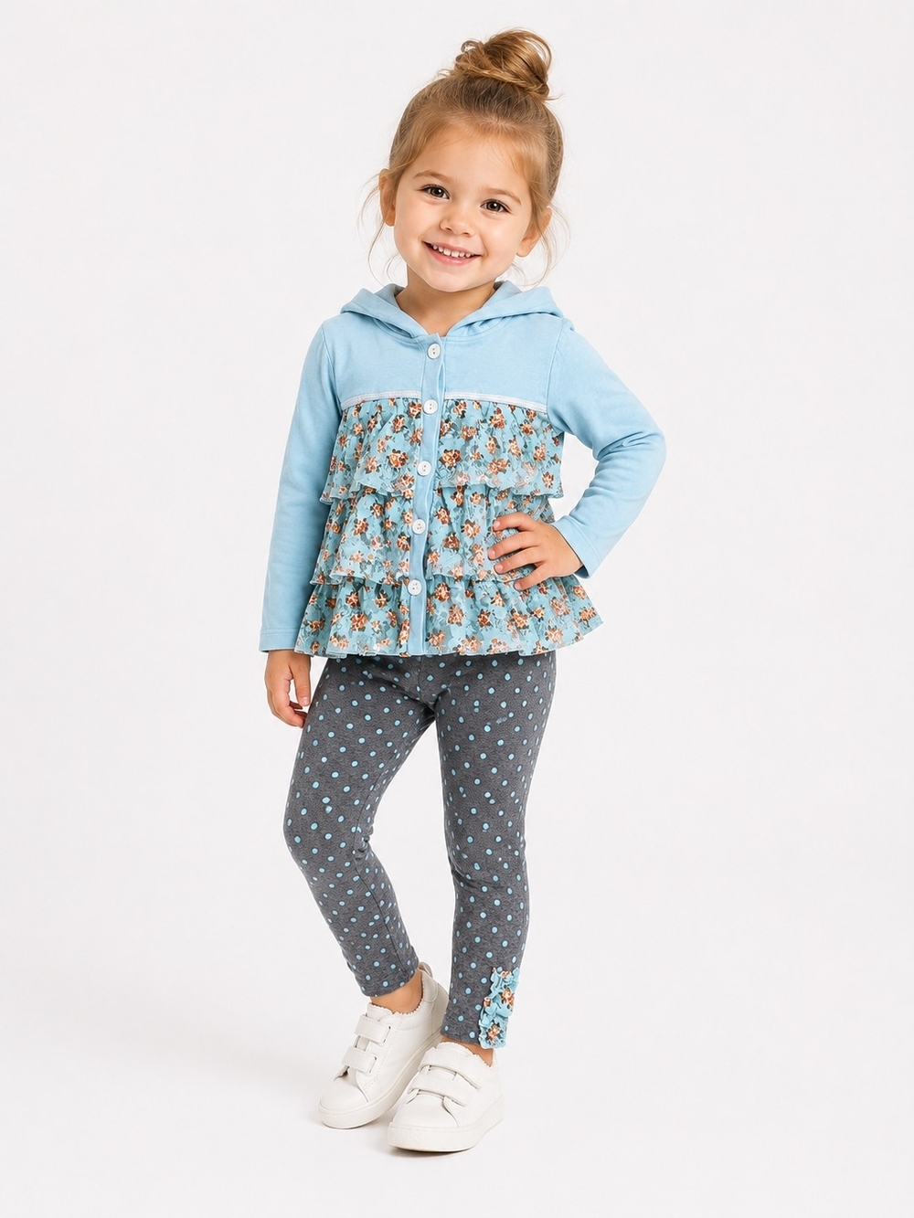 2/$25 Nannette 2-Piece Hooded Top & Leggings Set – Toddler Girls Size 3T